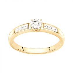 Bague femme Solitaire EDORA Vermeil jaune et oxydes EDOV610014ZB