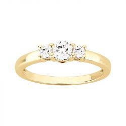 Bague femme Trilogie EDORA Vermeil jaune et oxydes EDOV610022ZB