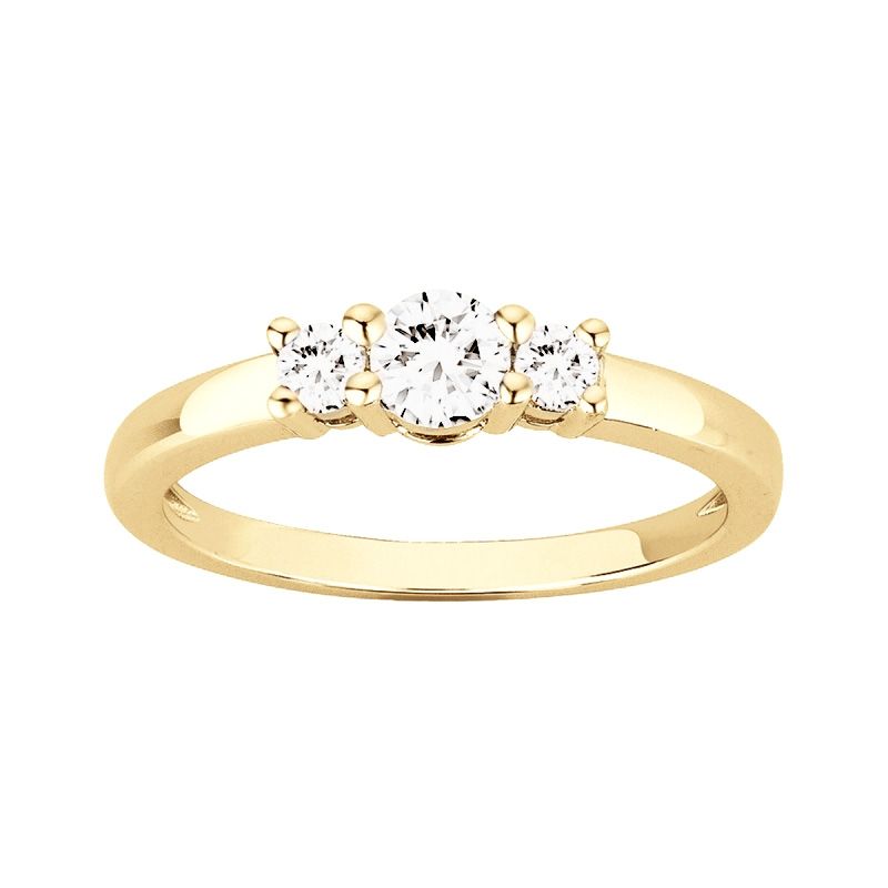 Bague femme trilogie edora vermeil jaune et oxydes edov610022zb - bagues-vermeil - edora