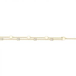 Bracelet femme edora vermeil jaune et oxydes edov630014zb - bracelets-vermeil - edora - 1