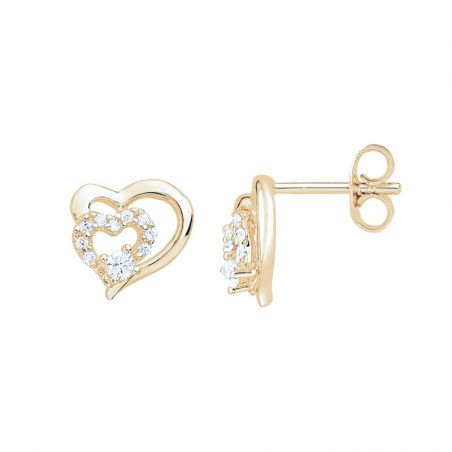 Boucles d’oreilles puce or, argent & clous d’oreille argent, or - boucles-d-oreilles-vermeil - edora - 1