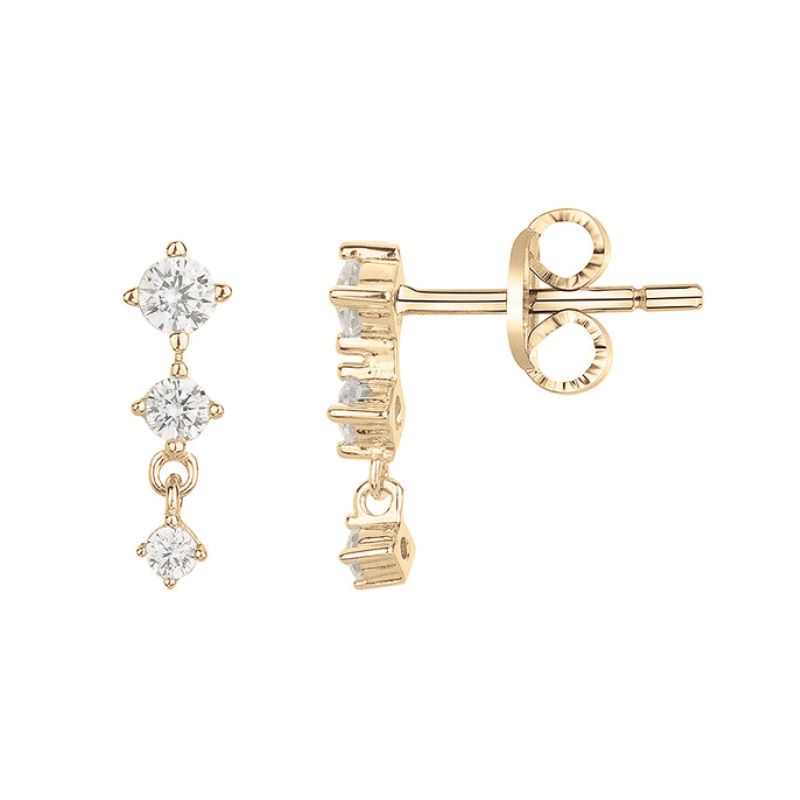 Boucles d'oreilles femme pendantes edora vermeil jaune et oxydes edov640028zb - boucles-d-oreilles-vermeil - edora