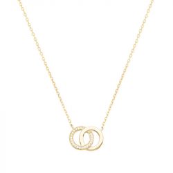 Collier femme cercles edora vermeil jaune et oxydes edov670001zb - colliers-vermeil - edora - 0