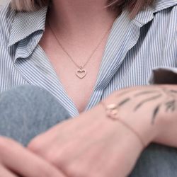 Collier femme coeur edora vermeil jaune et oxydes edov670024zb - colliers-vermeil - edora - 1