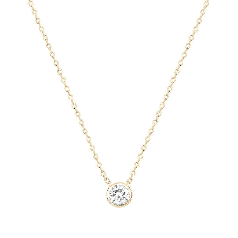 Collier femme solitaire edora vermeil jaune et oxyde edov670009zb - colliers-vermeil - edora