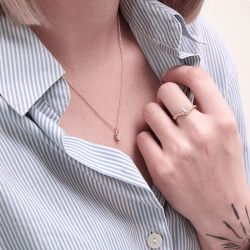 Collier femme edora vermeil jaune et oxydes edov670022zb - colliers-vermeil - edora - 2