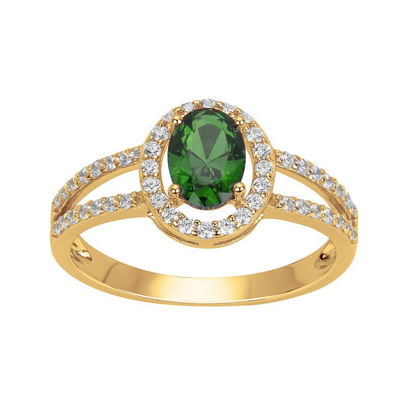 Bague femme edora plaqué or et oxydes edo76100324 - bagues-plaque-or - edora