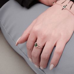 Bague femme edora plaqué or et oxydes edo76100324 - bagues-plaque-or - edora - 1