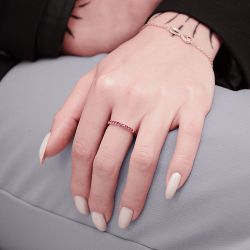 Bague femme edora plaqué or et oxydes edo76100293 - bagues-plaque-or - edora - 1