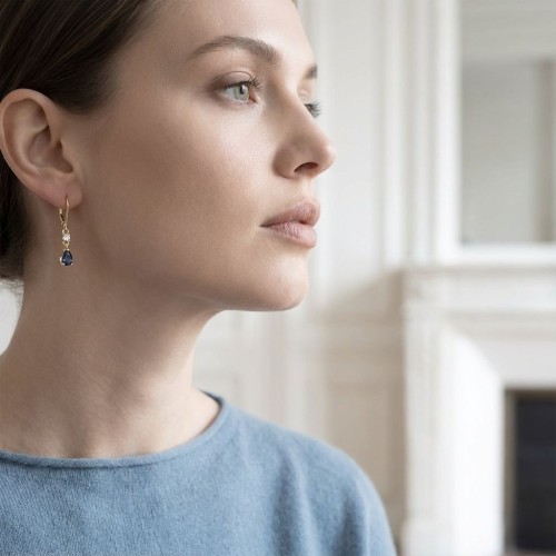 Boucles d'oreilles femmes pendantes EDORA Plaqué or et oxydes EDO76400391