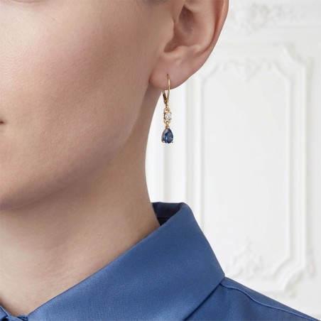 Boucles d'oreilles femmes pendantes edora plaqué or et oxydes edo76400391 – boucles d'oreilles plaqué or