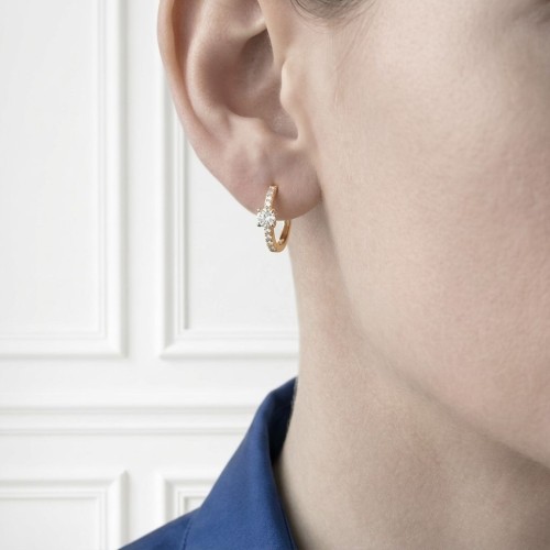 Boucles d'oreilles femme créoles EDORA Vermeil jaune et oxydes EDOV640027ZB