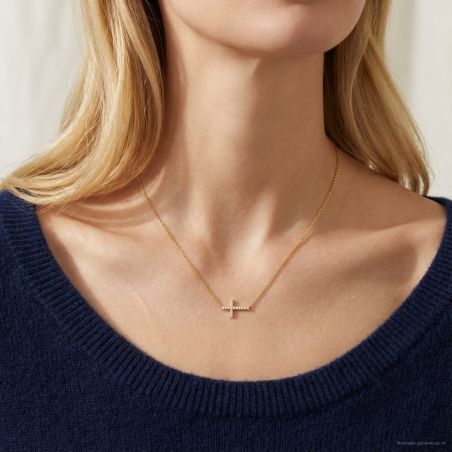 Collier homme & femme: chaine en or & argent, pendentif, sautoir - colliers-plaque-or - edora - 2