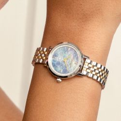 Montre Femme Olivia Burton Honeycomb Ultra Fine acier bicolore 24000264