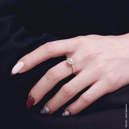 Bague homme & bague femme - bague argent, solitaire, or & or rose - bagues-vermeil - edora - 2