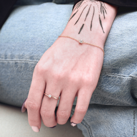 Bague homme & bague femme - bague argent, solitaire, or & or rose - bagues-vermeil - edora - 2