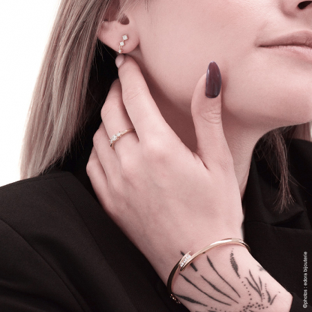 Bague homme & bague femme - bague argent, solitaire, or & or rose - bagues-vermeil - edora - 2