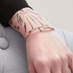 Bracelet femme jonc EDORA Vermeil jaune et oxydes EDOV630023ZB