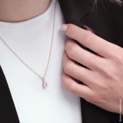 Collier femme edora vermeil jaune et oxydes edov670017zb - colliers-vermeil - edora - 1