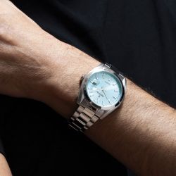 montre homme festina cadran bleu et acier F20707/2