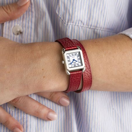 Montre femme lotus old money cuir rouge 19062/1 – analogiques