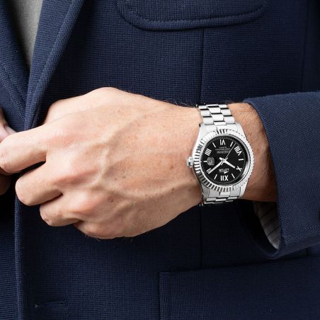 Montre homme lotus freedom cadran noir et acier gris 19002/5 – analogiques