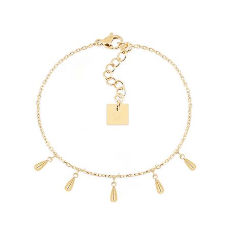 Bracelet or & argent, bracelet plaqué or, bracelet cuir & tissu - bracelets-acier - edora - 1