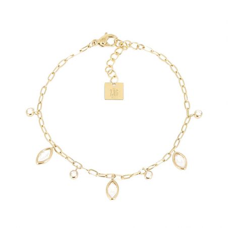 Bracelet or & argent, bracelet plaqué or, bracelet cuir & tissu - bracelets-acier - edora - 1