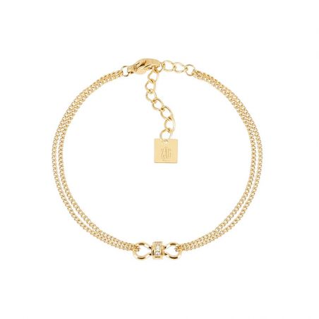 Bracelet or & argent, bracelet plaqué or, bracelet cuir & tissu - bracelets-acier - edora - 1