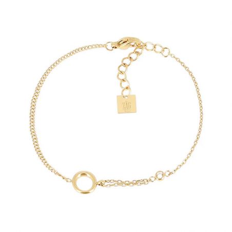 Bracelet or & argent, bracelet plaqué or, bracelet cuir & tissu - bracelets-acier - edora - 1