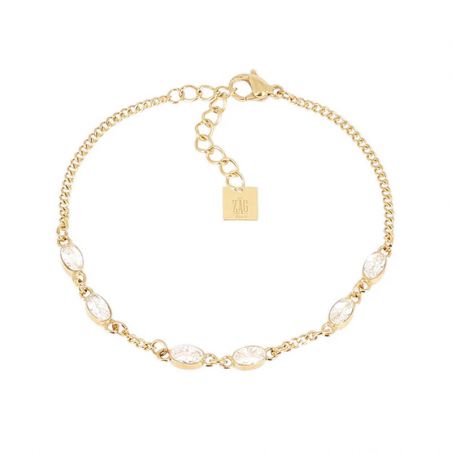 Bracelet or & argent, bracelet plaqué or, bracelet cuir & tissu - bracelets-acier - edora - 1