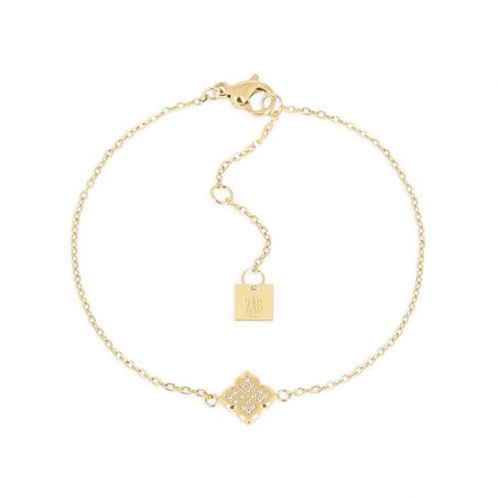 Bracelet or & argent, bracelet plaqué or, bracelet cuir & tissu - bracelets-acier - edora - 1