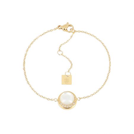 Bracelet or & argent, bracelet plaqué or, bracelet cuir & tissu - bracelets-acier - edora - 1