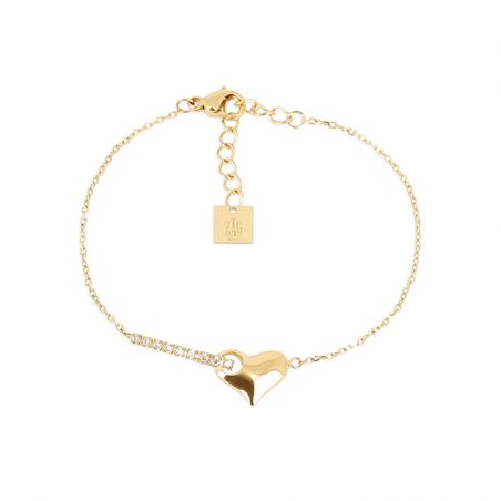 Bracelet or & argent, bracelet plaqué or, bracelet cuir & tissu - bracelets-acier - edora - 1