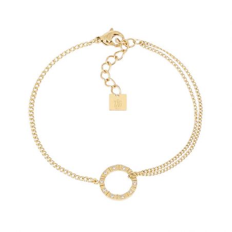 Bracelet or & argent, bracelet plaqué or, bracelet cuir & tissu - bracelets-acier - edora - 1