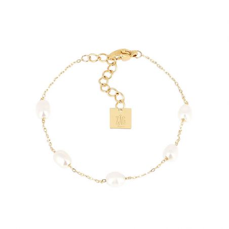 Bracelet or & argent, bracelet plaqué or, bracelet cuir & tissu - bracelets-acier - edora - 1