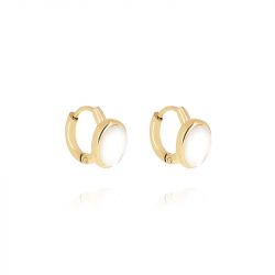 Boucles d'oreilles créoles ZAG Bijoux Isotta doré SEC26632-01SEL