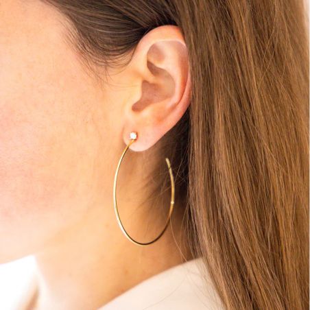 Boucles d’oreilles acier inoxydable: puces & créoles en acier - boucles-d-oreilles-acier - edora - 2