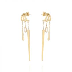 Boucles d'oreilles pendantes ZAG Bijoux Kaëlle doré SEM26743-01WHT