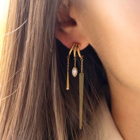 Boucles d’oreilles acier inoxydable: puces & créoles en acier - boucles-d-oreilles-acier - edora - 2