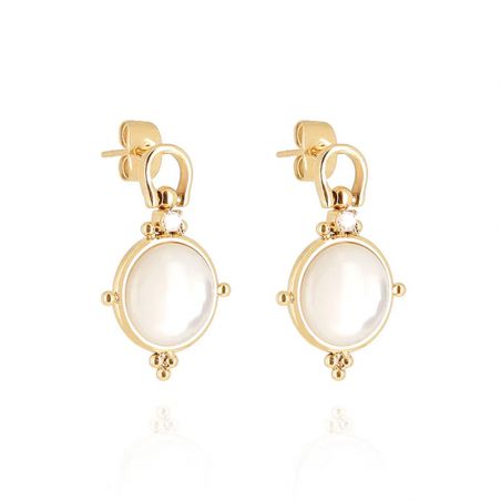 Boucles d'oreilles pendantes zag bijoux nima doré sep27702-01sel – boucles d'oreilles acier