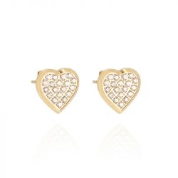 Boucles d'oreilles puces ZAG Bijoux Aimée doré SEP26973-01WHT