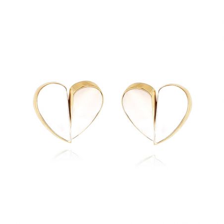 Boucles d'oreilles puces zag bijoux basilio doré sem25249-01sel – boucles d'oreilles acier