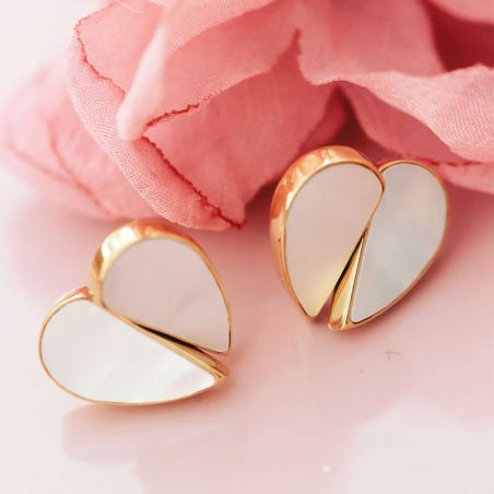 Boucles d'oreilles puces zag bijoux basilio doré sem25249-01sel – boucles d'oreilles acier