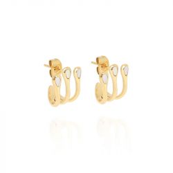 Boucles d'oreilles puces ZAG Bijoux Cadix doré SEM24304-01SEL