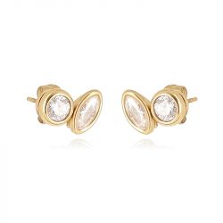 Boucles d'oreilles puces ZAG Bijoux Galatina doré SEP27697-01WHT