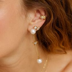 Boucles d'oreilles puces ZAG Bijoux Galatina doré SEP27697-01WHT