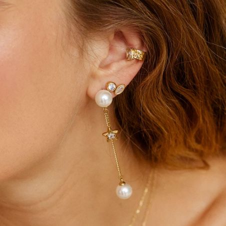 Boucles d'oreilles puces ZAG Bijoux Galatina doré SEP27697-01WHT