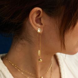 Boucles d'oreilles puces ZAG Bijoux Gemme doré SEM23077-01SEL