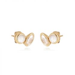 Boucles d'oreilles puces ZAG Bijoux Ruffano doré SEP27702-01SEL